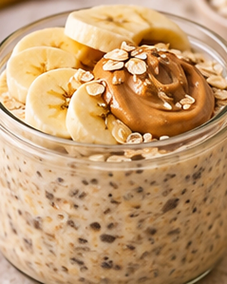 Peanut Butter Banana Overnight Oats